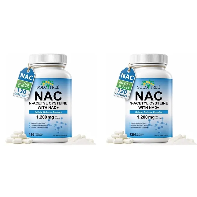 NAC 1150mg NAD+ 50mg Capsules Cellular Defense Complex for Antioxidant Support Immune Health & Energy Production Non‑GMO 120 Ct