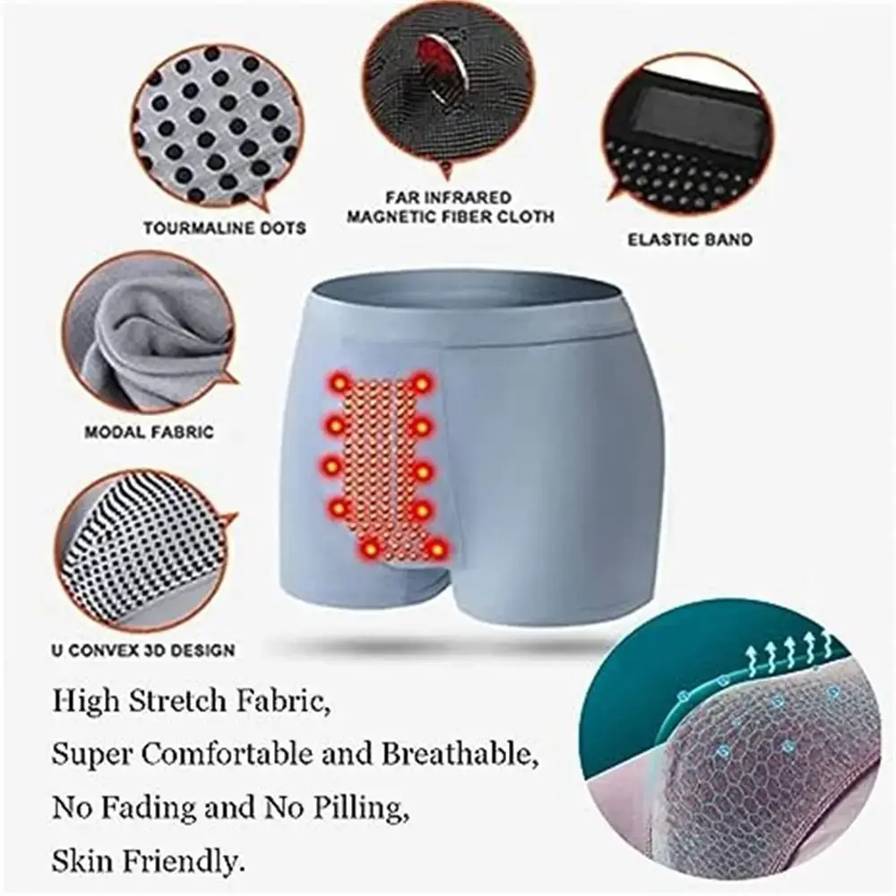 Polyester Men's underwear Stretchable Fiber Magnetic therapy Men's boxers Comfortable Briefs for Casual use