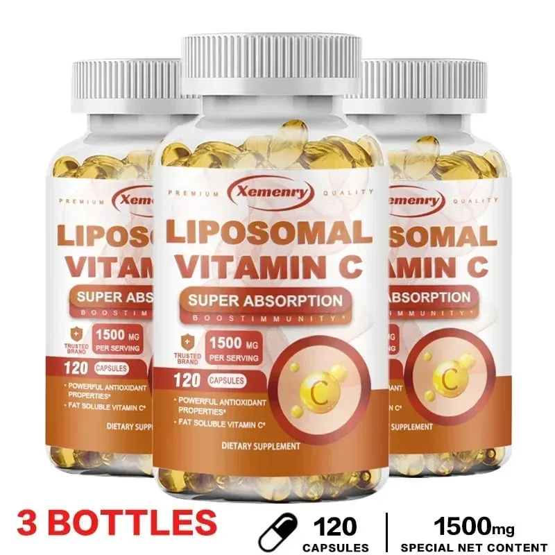 Capsule liposomiali di vitamina C - Potente antiossidante che promuove la produzione di collagene La luminosità della pelle supporta la salute immunitaria del cuore — image 11