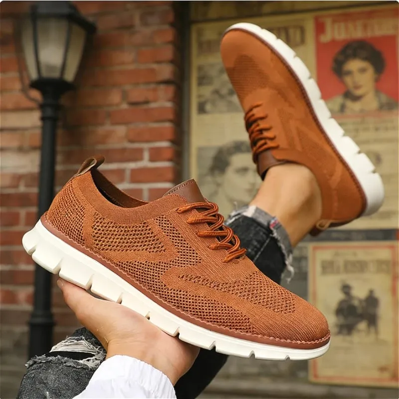 Outdoor Men Causal Sneakers Lightweight Breathable Mesh Soft Sold Walking Shoes Comfortable Shock-absorbing Trendy Shoes for Men — image 9