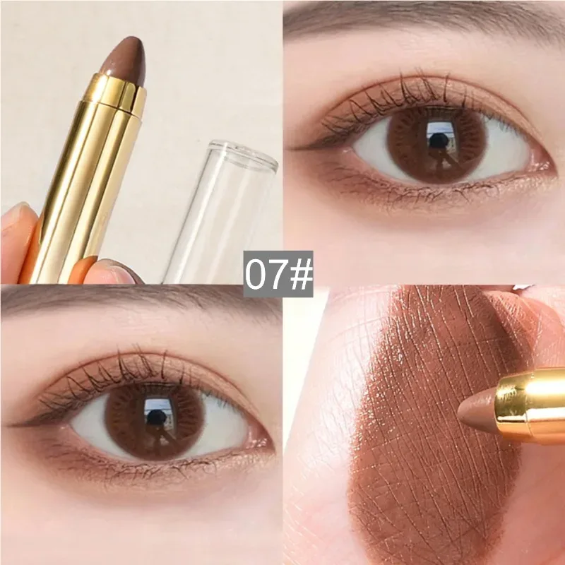 6color Eye Shadow Pen Eye Makeup Lying Silkworm Pen Double-ended Highlight Pen Eye Shadow Stick Women's Micro-pearl Matte Makeup — image 9