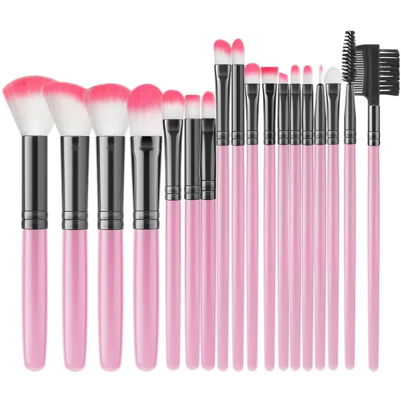 18PCS Women's Makeup Brushes Set - Eye Shadow Foundation Blush Cosmetic Brushes Soft Make up Tools with Storage Bag