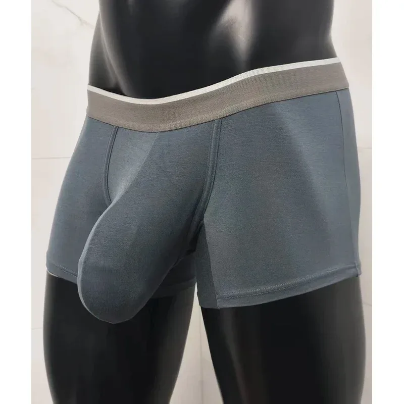 2026 Boxer Modal para hombre, pantalones cortos con bolsillos grandes, ropa interior Sexy de moda cómoda