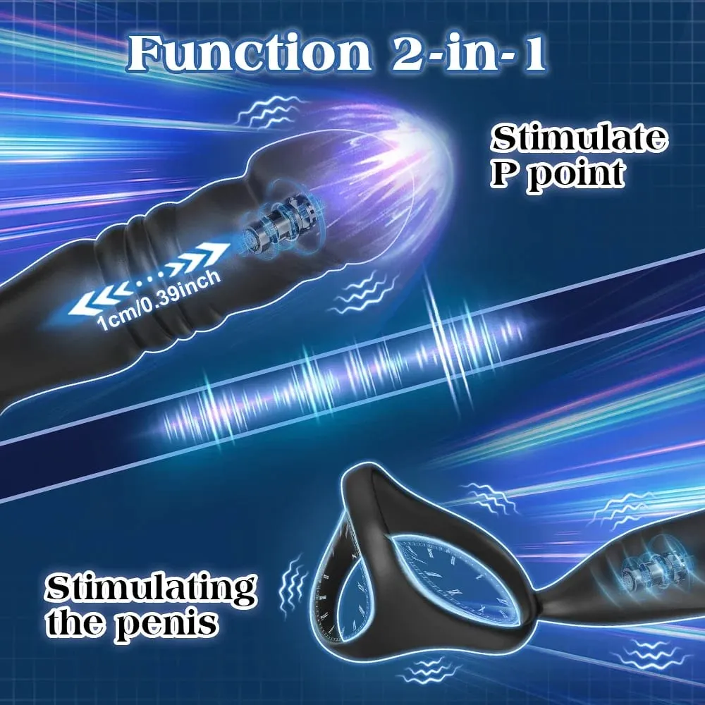 Male Thrusting Vibartor Prostate Massager APP Control Vibrator for Men Delayed Ejaculation Cork Ring Butt Plug Sex Toy for Adult — image 4