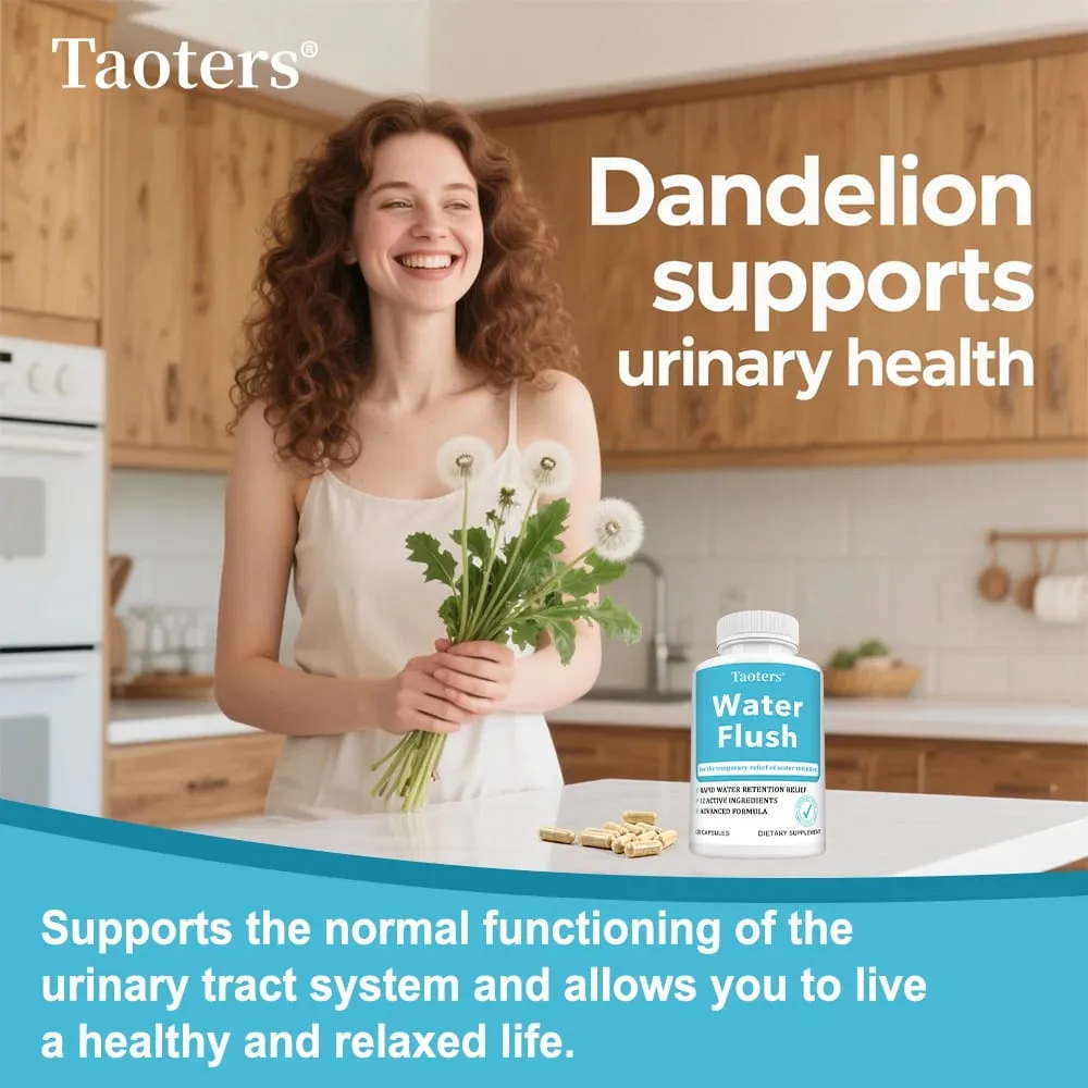 Vitamin B Supplement Dandelion Extract Diuretic and Laxative Helps with Edema Promotes Metabolism 120 Capsules