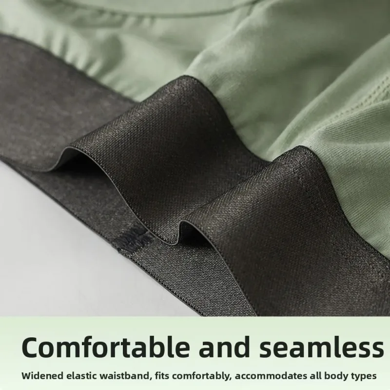 Bamboo Fiber Summer Thin Briefs Men Thin Underpants Splicing Men Front Opening Panties Breathable Lingerie Seamless Underwear