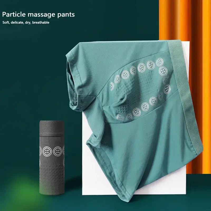 Pantaloni da massaggio boxer autunno inverno da uomo comodi e traspiranti energetici con pantaloni a quattro angoli ad angolo piatto a vita media
