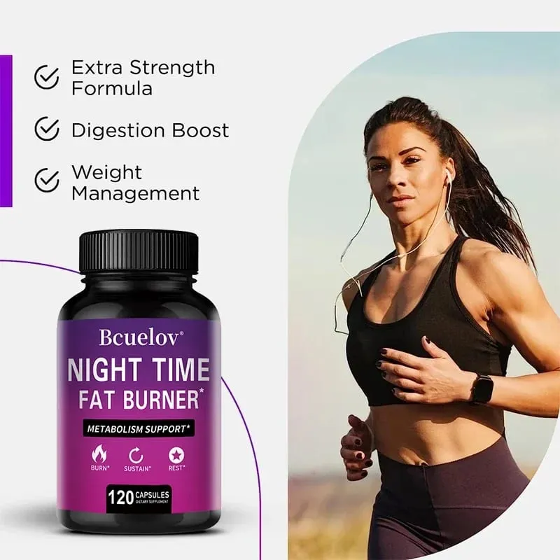 El mejor quemador de grasa nocturno: quemador de grasa termogénico, supresor natural del apetito y potenciador del metabolismo, salud inmunológica