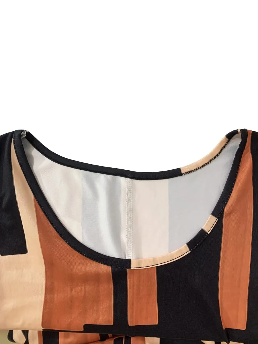 Spring&Summer Women's Geometric Pattern Sleeveless Dress For Summer Vacation dresses for women summer，Women Bohemia Midi Dresses