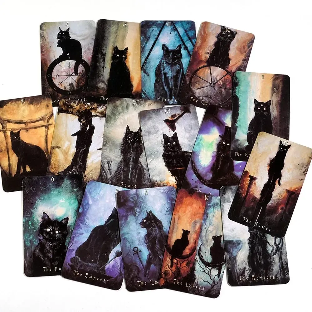 NEW Cute cat tarot cards Board Deck Games Oracle For Fate Divination Party family tarot deck