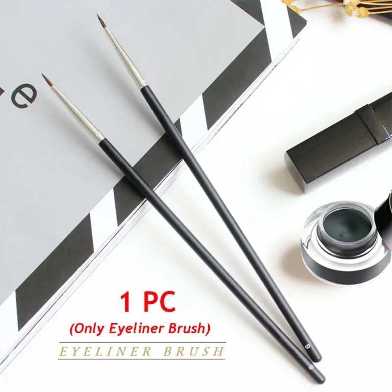 1PC Fashion Women Beauty Mink Hair Black Fine Eyeliner Brush Eyebrow Cream Brush Eyeliner Pen Cosmetic Brushes Eyes Makeup Tools