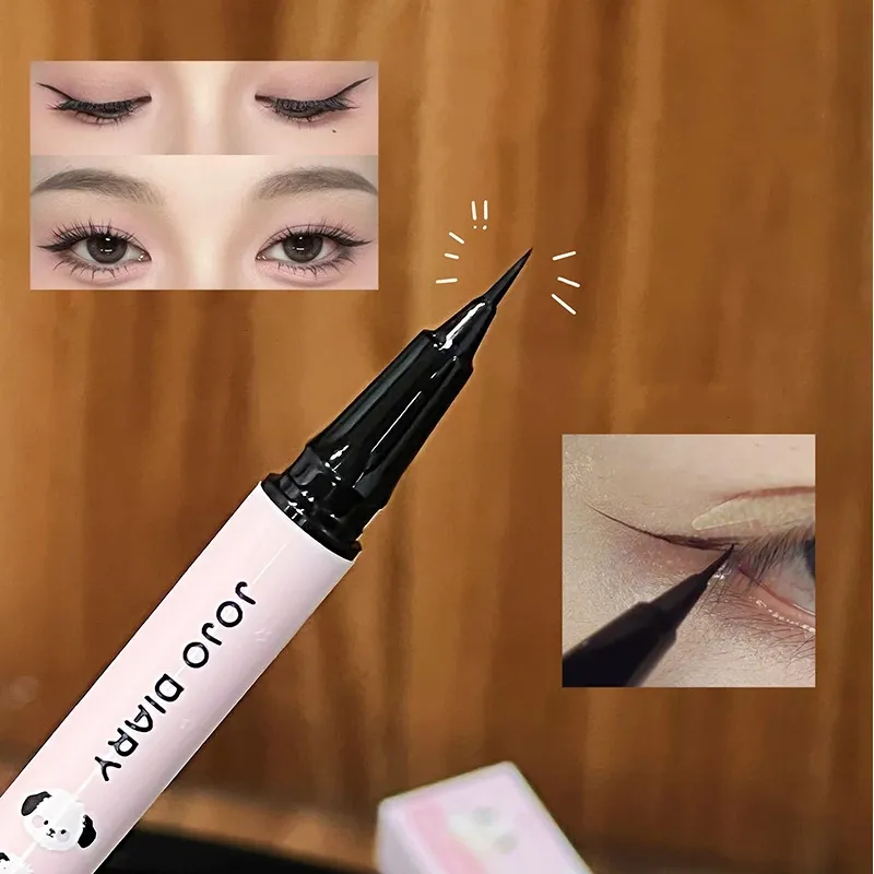 Quick-dry Eyeliner Pencil Makeup Lasting Smooth Ultra Thin Black Brown Matte Eye Liner Waterproof Liquid Eyeliner Pen Cosmetics