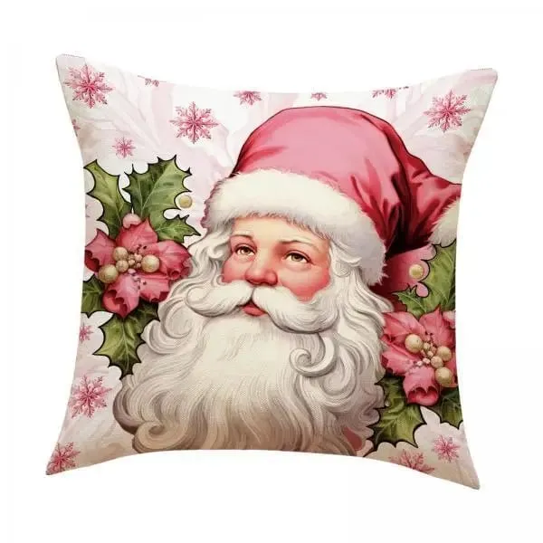 Outdoor Indoor Christmas Pillow Covers Plush Soft Cushion Case for Winter Festive Home Decoration