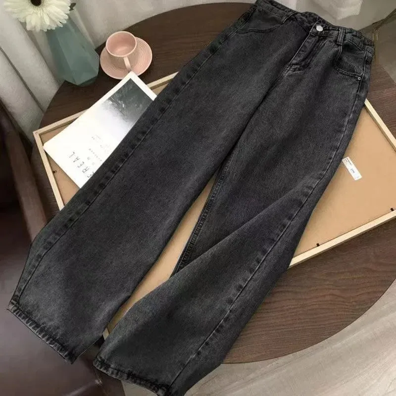 90s Retro Y2K New Hip Hop Straight Jeans Street Best Selling Personalized Printing High Street Men's Casual Loose Jeans Couple