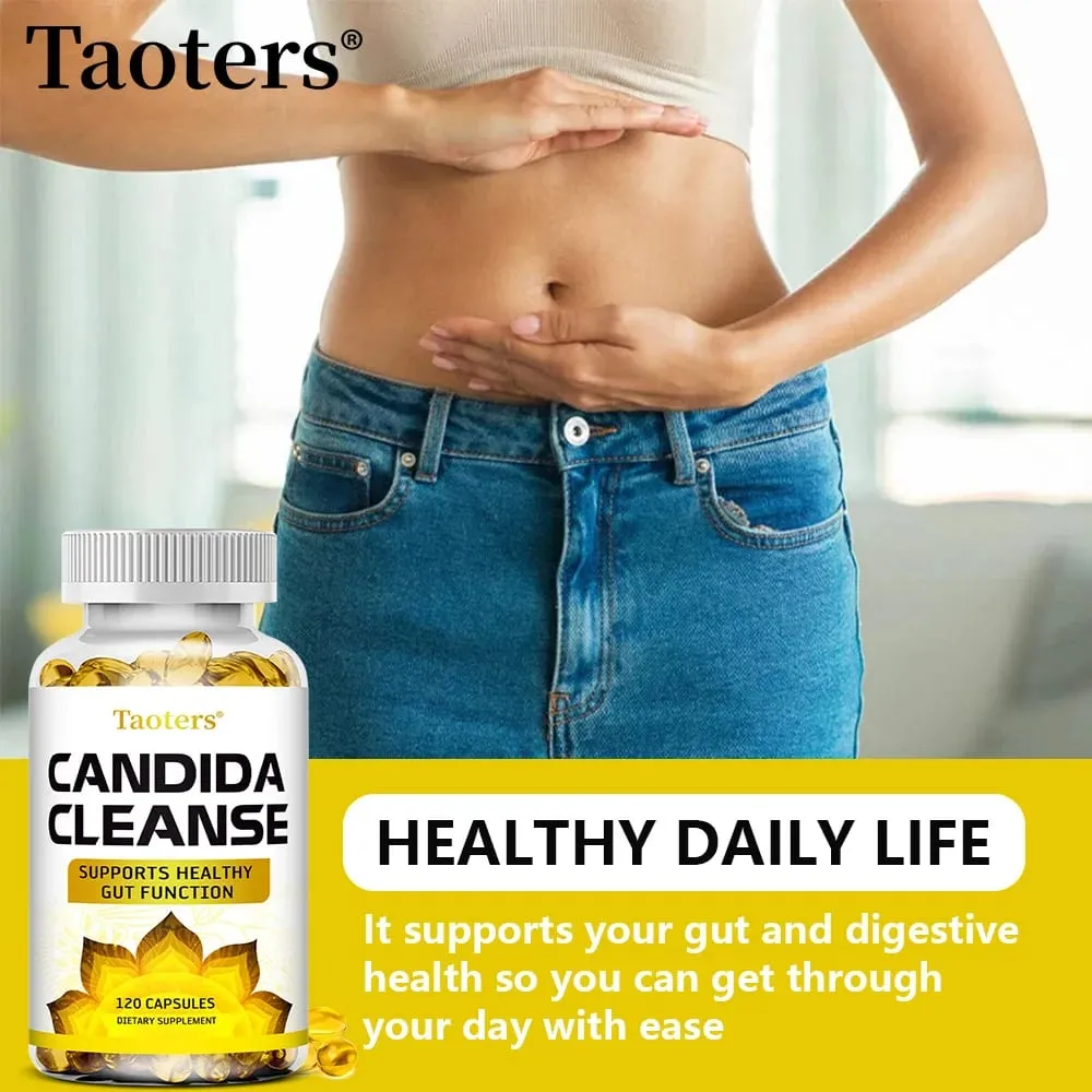 Candida Cleanse - Liver Cleansing Detoxifying Supports Intestinal Health Cleansing Colon Boosting Energy 120 Capsules