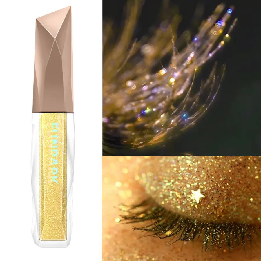 1pc Waterproof Diamond Shine Volume Curl Mascara-Glitter Snow Effect for Eye Lash Makeup Women's Cosmetic Smudge-proof Mascara — image 4
