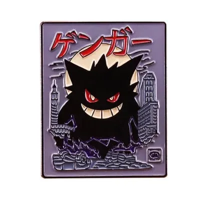 Anime Games Pokemon Enamel Pins Collect Mobbles Gengar Metal Cartoon Brooch Backpack Hat Bag Collar Lapel Badges