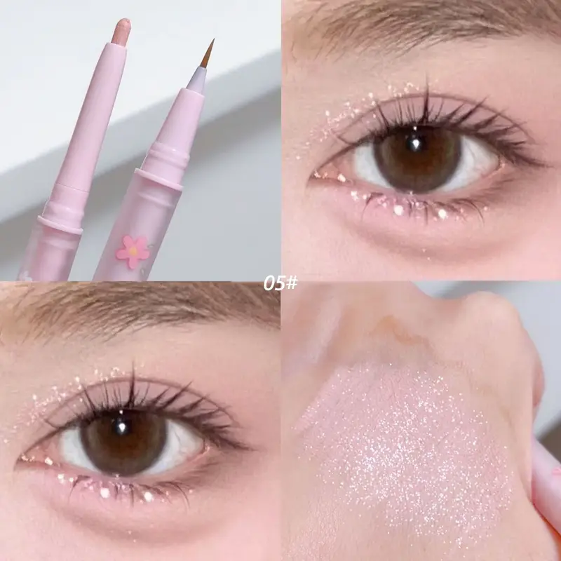 Double Head Aegyo Sal Eyeliner Liquid Down To Shadow Pencil Eye Highlighting Eyeshadow Stick Natural Big Eye Makeup Gel Pen — image 1