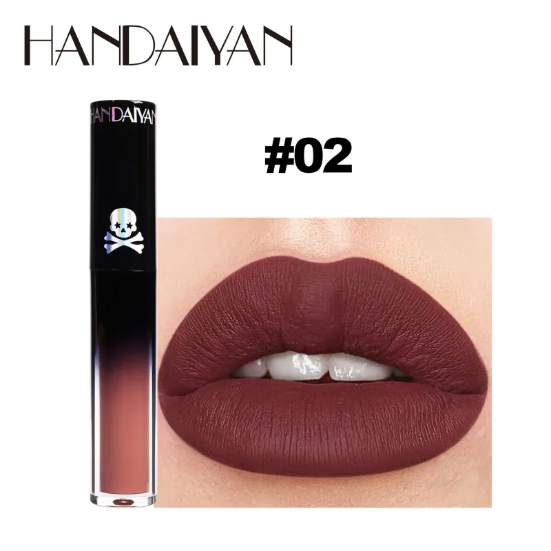 Matte Vampire Black Purple Lipstick Waterproof Long Lasting Lip Gloss Halloween Christmas Moisturizing Pigmented Lip Makeup — image 8
