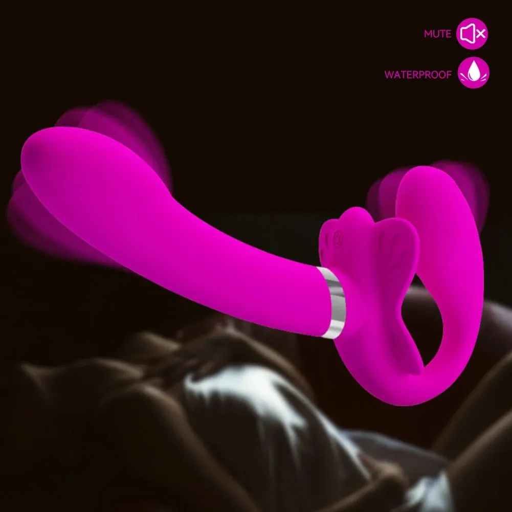Double Penetration Strap-on Dildo Vibrators for Women Double-heads Vibrating Penis Lesbian Erotic Toys Sex Toys for Couples