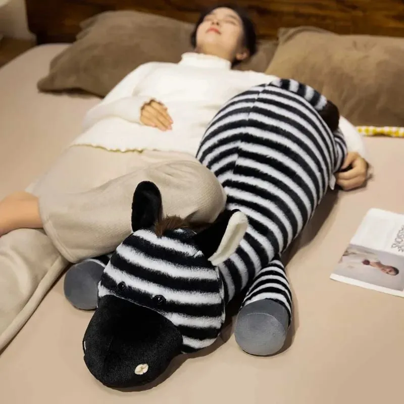 40/60/90cm plush toy zebra plush throw pillow sofa pillow sleeping pillow room decoration leg-hugging doll