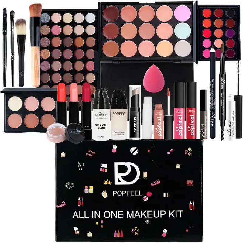 Professional Makeup Set Full Makeup Kit Eye Shadow Blush Foundation Face Powder Makeup Case Korean Cosmetic Christmas Gifts