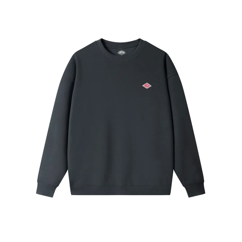 Sudadera fina exportada a Japón para hombre y mujer, chándal holgado de manga larga con cuello redondo de algodón de la misma marca bordada, otoño 2025