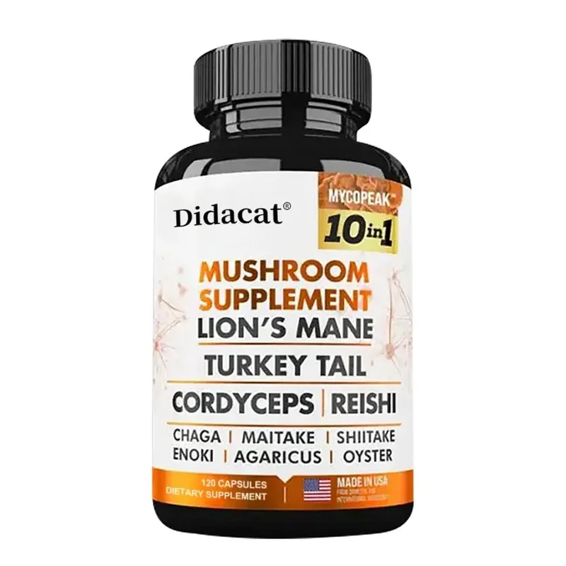 Mushroom Supplement 10x Complex - for Memory Learning Thinking and Concentration. Immunity Energy Brain Health