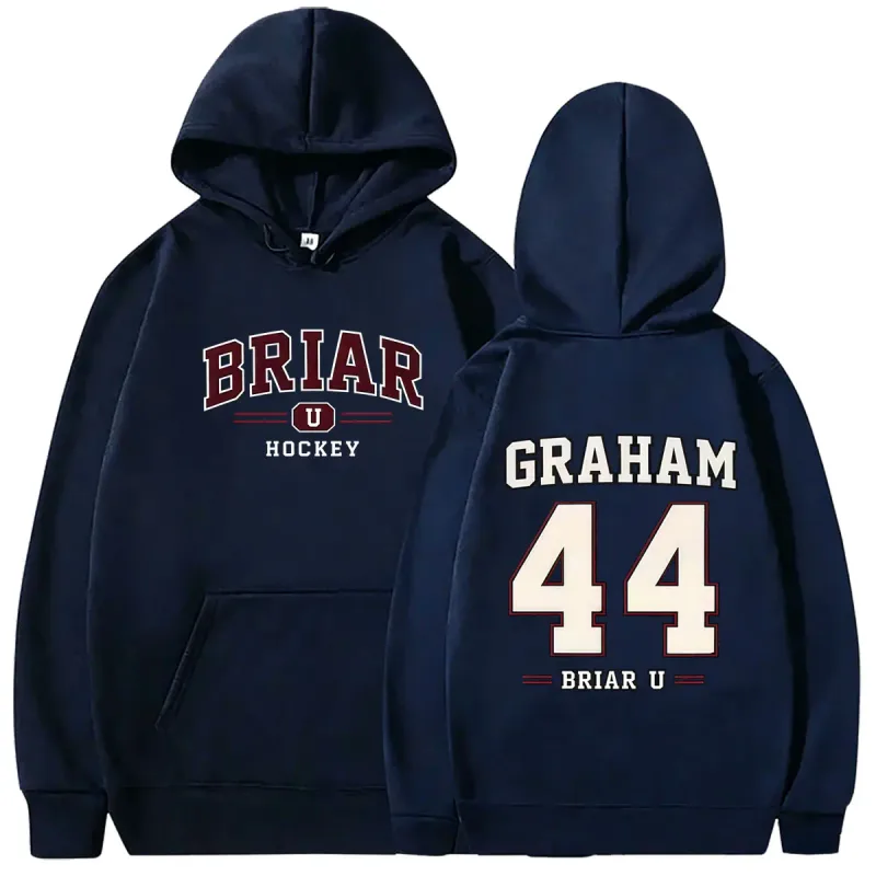 Off Campus Briar University Hockey Graham 44 Graphic Hoodie Men Women Vintage Oversized Sweatshirt Male Fashion Pullover Hoodies — image 3