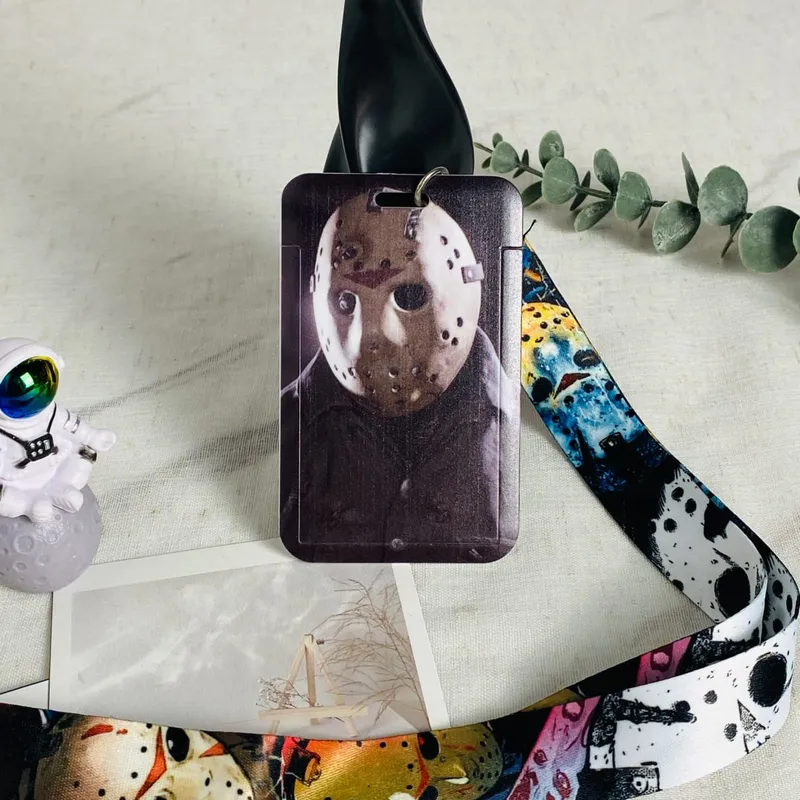 Anime Lanyards Keychain Badge Holder ID Credit Card Pass Hang Rope Lariat Lanyard for Keys Anime Accessories Gifts Halloween