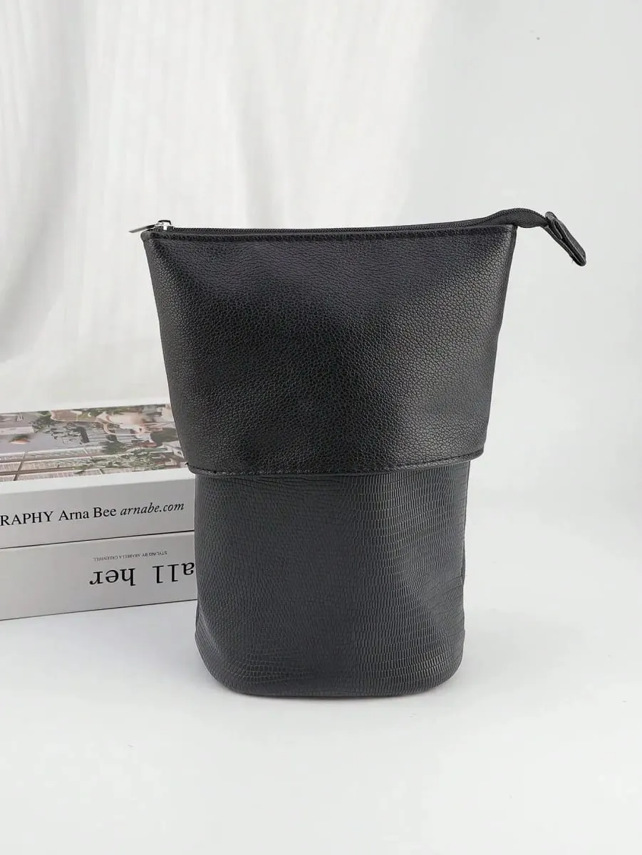 Large Capacity Foldable Standing Makeup Brush Bag Professional Tool Storage Pouch For 100 Brushes Portable Cosmetic Bag — image 1