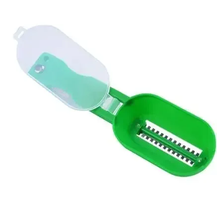 Practical Fish Scale Remover Plastic Fruit and Vegetable Peeler Descaling and Cleaning Scraper with Accessories Folding Knife