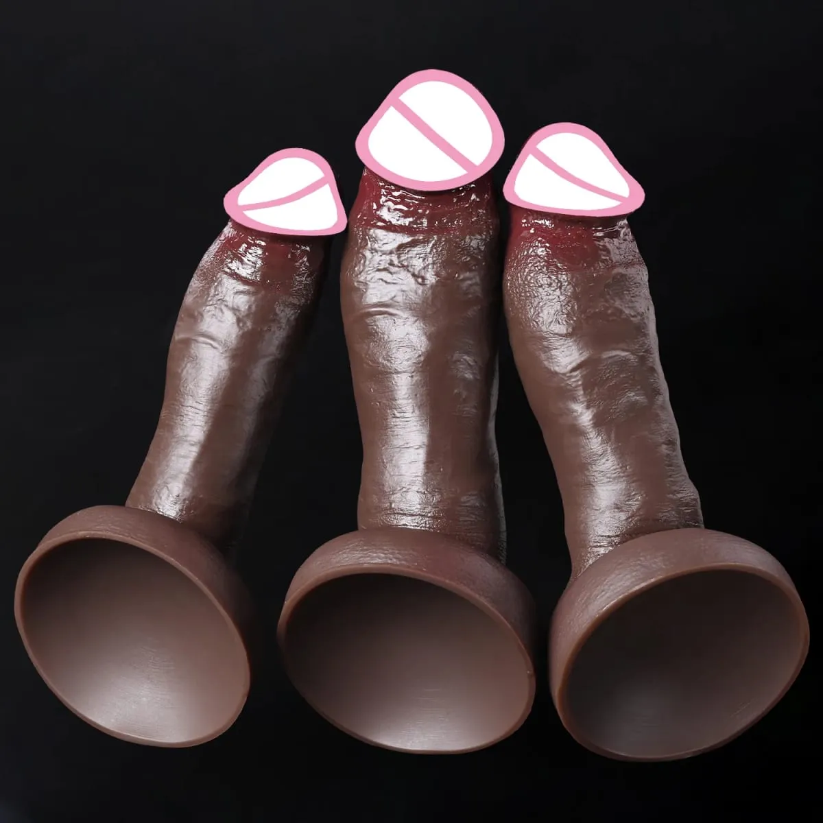 Kulit Lembut Murah Rasa Realistik Dildo Tebal Pelancap Gay Silikon Batang Penyedutan Besar Cawan Dubur Palam Zakar Mainan Seks untuk Lelaki Wanita — image 5