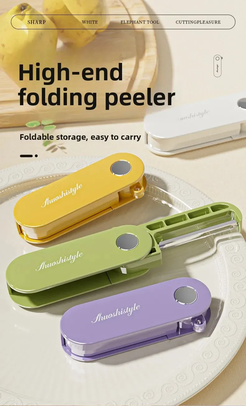 Folding storage kitchen household peeler outdoor portable stainless steel fruit planer peeler — image 6