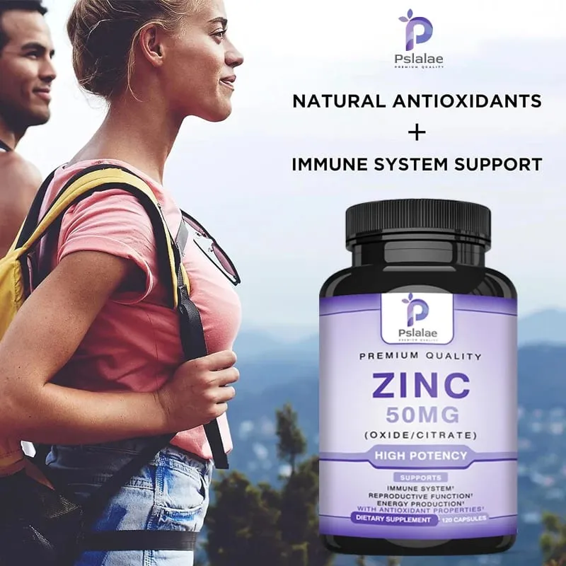 Zinc Supplements - Promotes Energy Production Supports Immune System and Overall Health