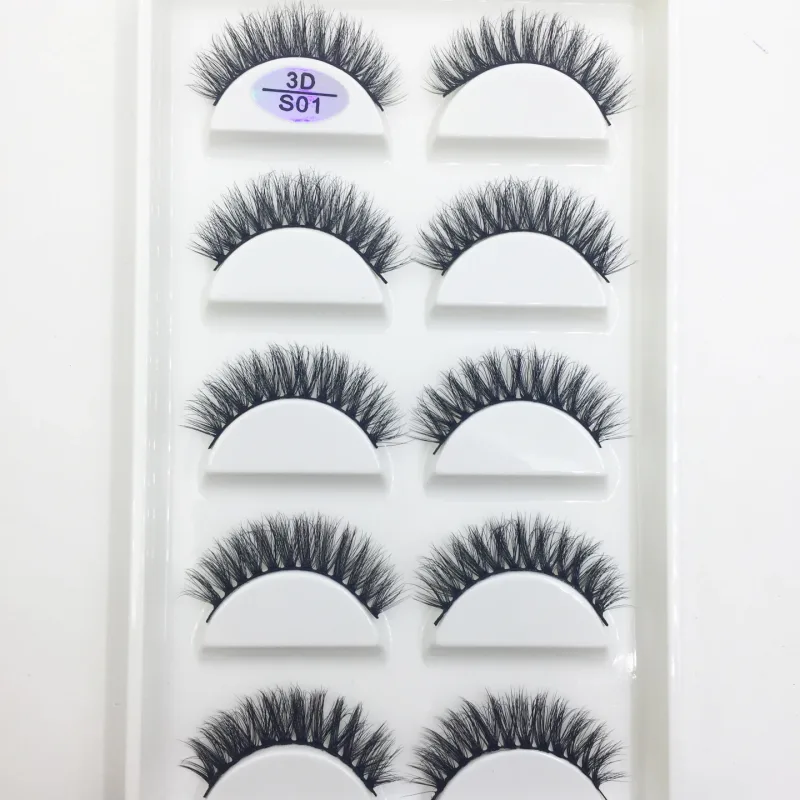 Natural 3D Mink False Eyelashes Soft Wispy Fluffy Eye Faux Lashes Make Up Eyelash Beauty Cat Cilios 5 Pairs 15 Styles