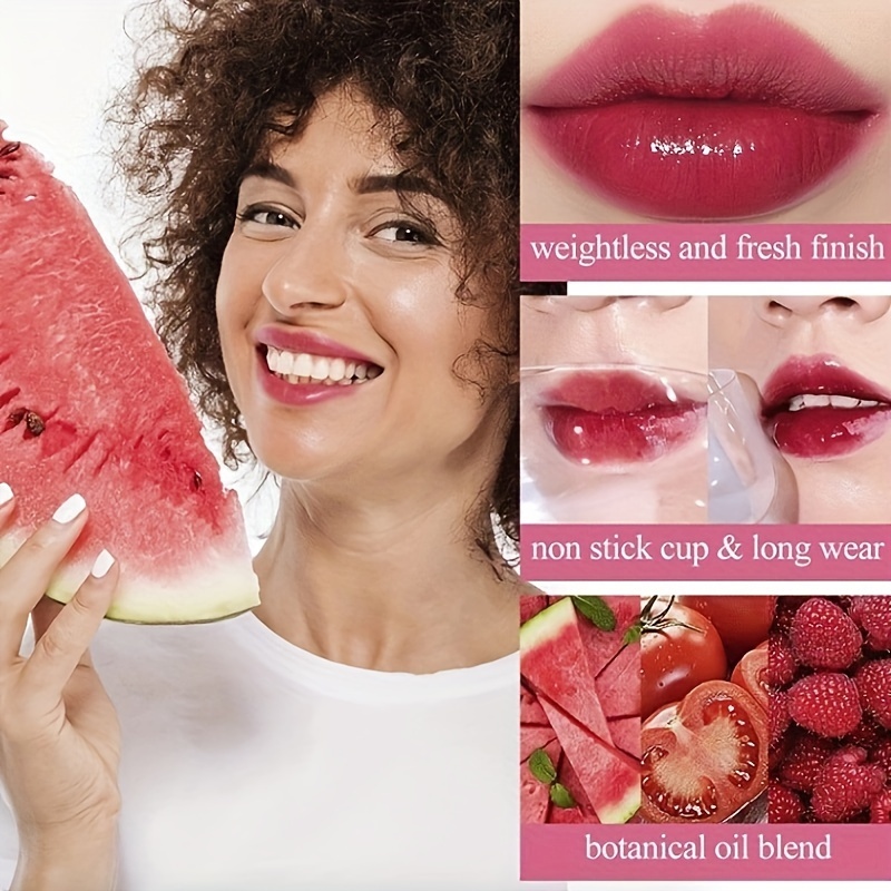 Fruity Lip Tint Water Gloss Tint Moisturizing Waterproof Liquid Lipstick Non-Stick High Pigment Long-Lasting Vibrant Colors — image 6