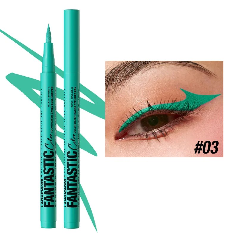 Matte Blue Black Liquid Eyeliner Pen Waterproof 12 Colors Ultra-thin Colorful Eyeliner Smooth Quick-Drying Eye Liner Pen Makeup — image 12