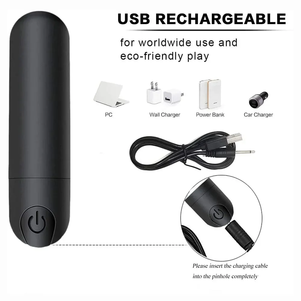 USB Charge Mini Powerful Bullet Vibrator Women Clitoral Stimulator Vaginal G Spot Masturbation Erotic Vibrators Adult Sex Toys — image 3