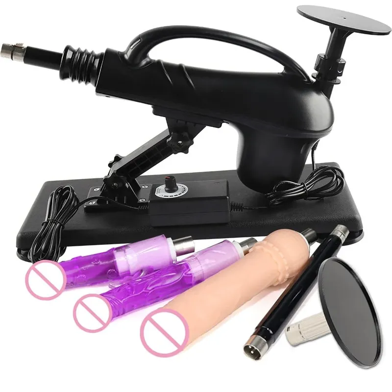 A2SS-Portable Automatic Masturbation Machine for Women with Big Dildo Men's Sex Toy Pumping Gun for Couples