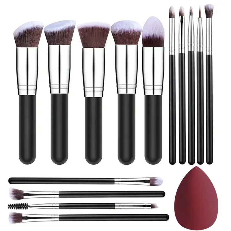 Professiona 14PCS Makeup Brushes Set Soft Fluffy Foundation Blush Powder Eyeshadow Kabuki Blending Female Cosmetics Beauty Tool