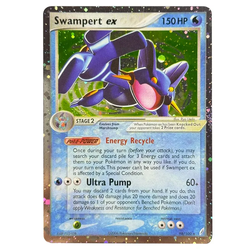 บัตรพร็อกซี โฮโลแกรม Emerald Cacturne Rayquaza ตำนานที่ซ่อนอยู่ Kyogre Crystal Guardians Alakazam Star Flareon Metagross