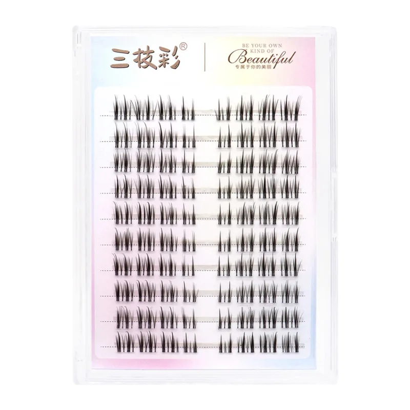 Korean U Shaped Individual Lashes Cluster Segmentation Natural Wispy Soft V Shaped Lash Extension Comic Eye Lashes