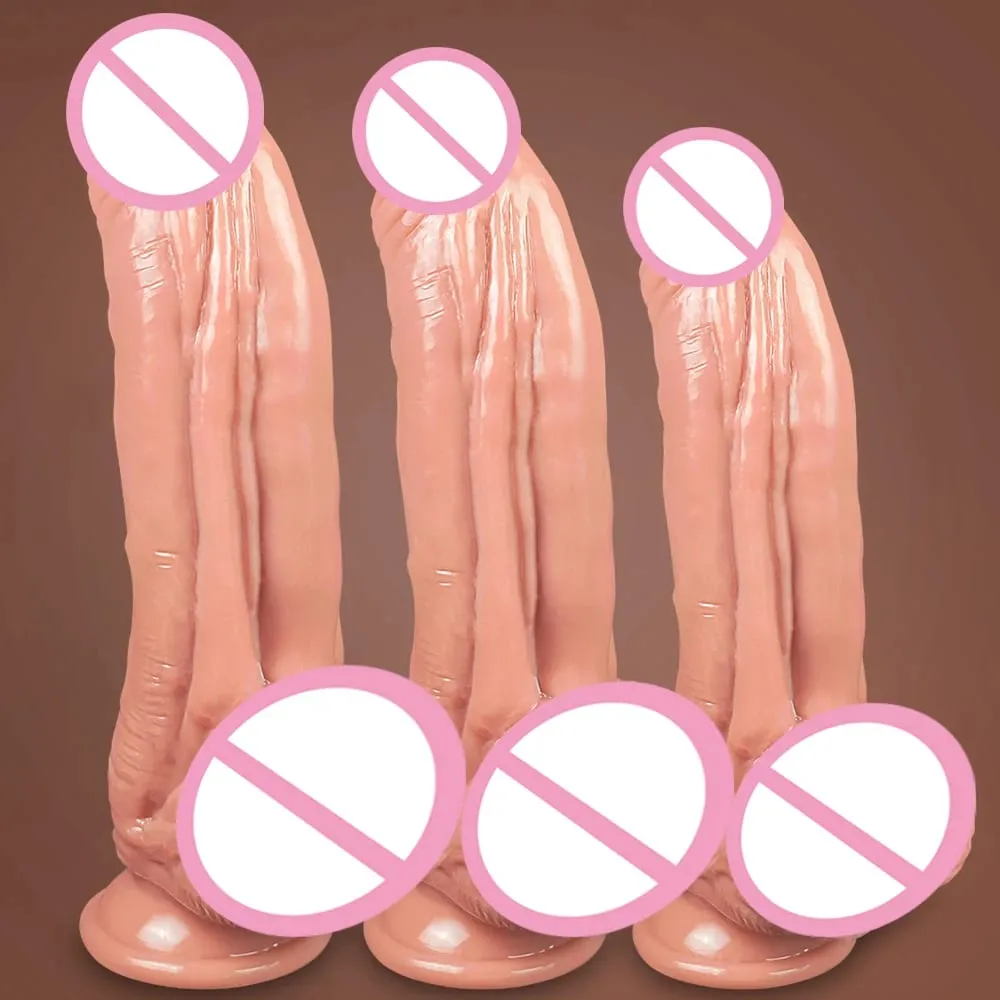 Průměr Obrovské Tlusté Dildo Realistické Silikonové Dilda Silná přísavka Anal Play G-bod Giant Dildo Anální sexuální hračky pro ženy Muži