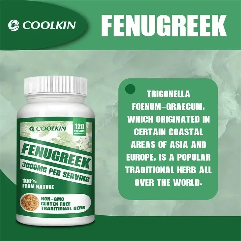 Fenugreek 3000MG - Suitable for Breastfeeding Mothers Breast Development Improved Circulation - Rich in Protein and Vitamins