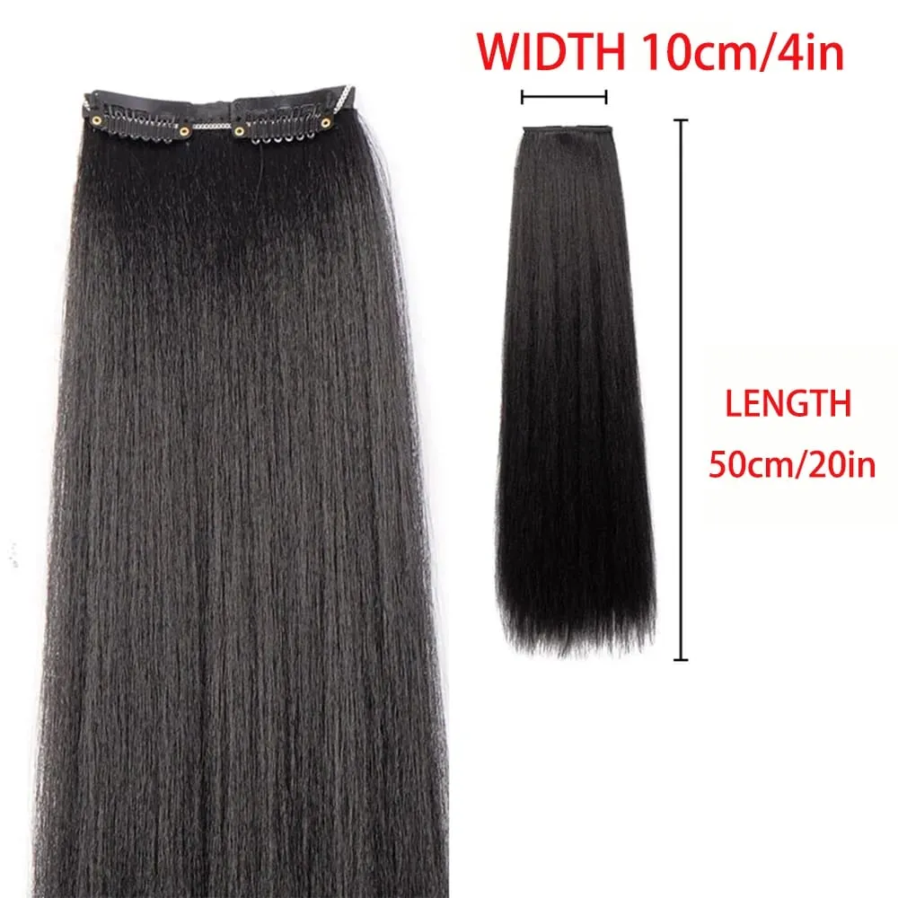Synthetic black women's vertical hair extensions hair extensions five different lengths of headwear for women's wigs — image 10