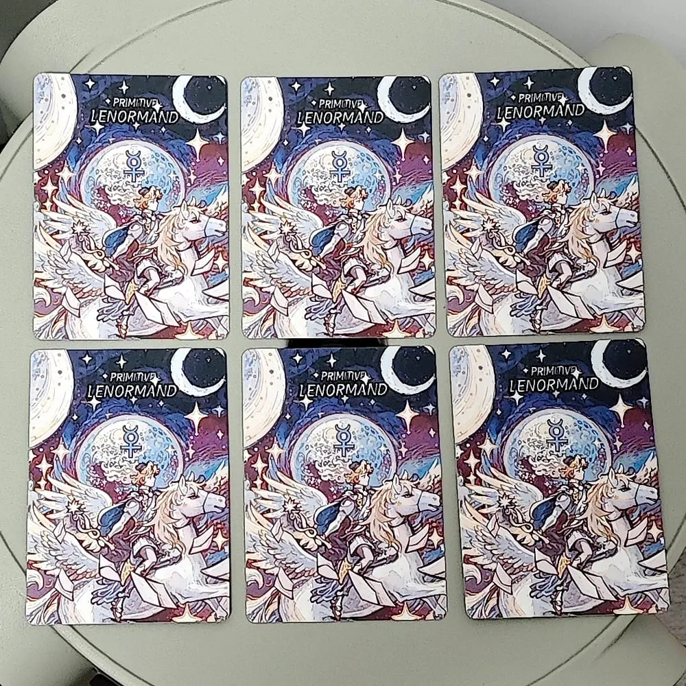 42 Pcs Beginner-Friendly Lenormand Cards Primitive Lenormand Deck Rana System 9*6cm