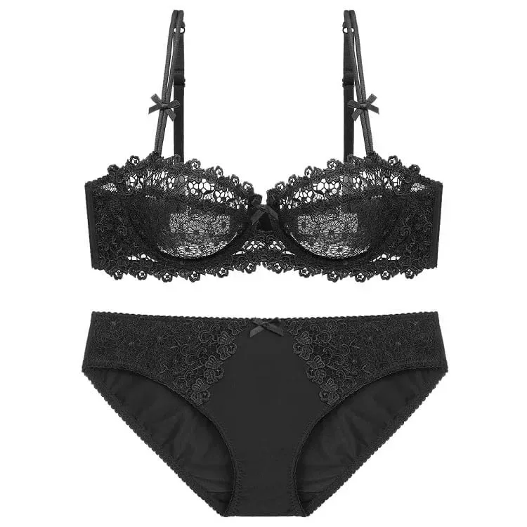 Amazon New Sexyredlace Bra Suit Summer Slimming Bras Thin Gathered Style Lingerie Other Materials Versatile Color Options