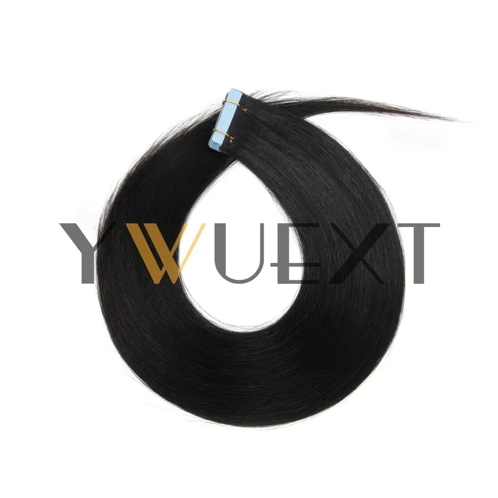 Tape in Human Hair Extensions 12-20 Inches Seamless PU Skin Weft Tape Hair Natural Straight 20pcs/pack 30G Tape Glue — image 9