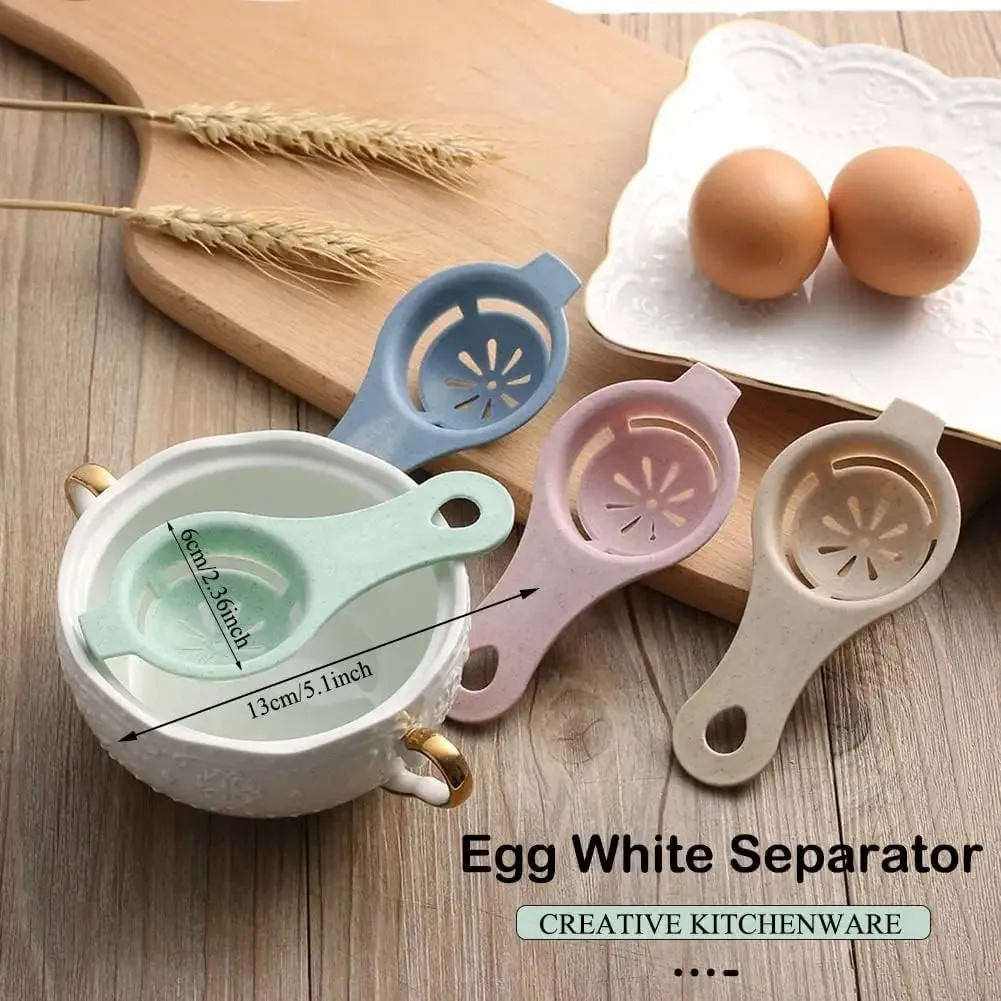 3PCS Egg Separator Egg Yolk White Separator Egg White Separator Egg Whites Strainer Filter Divider Egg Separator Tool Kitchen Ba